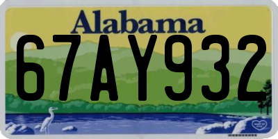 AL license plate 67AY932