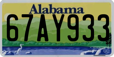 AL license plate 67AY933