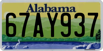 AL license plate 67AY937