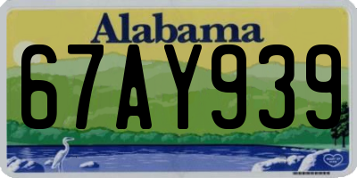 AL license plate 67AY939