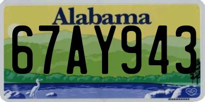 AL license plate 67AY943