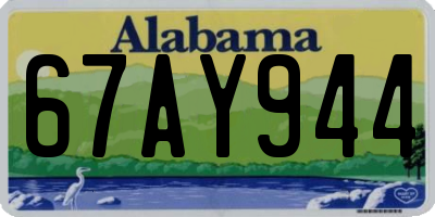 AL license plate 67AY944