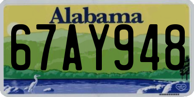 AL license plate 67AY948
