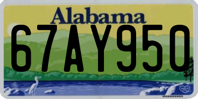 AL license plate 67AY950