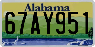 AL license plate 67AY951