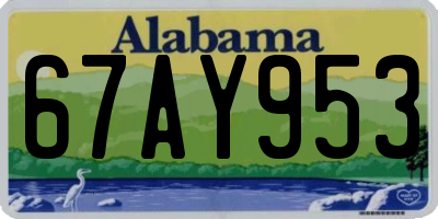 AL license plate 67AY953