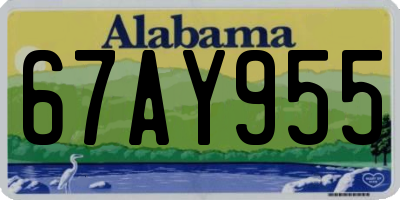 AL license plate 67AY955
