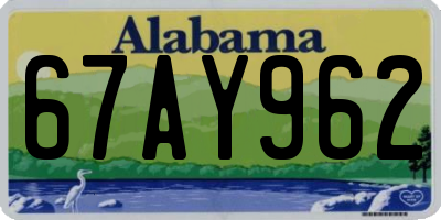 AL license plate 67AY962