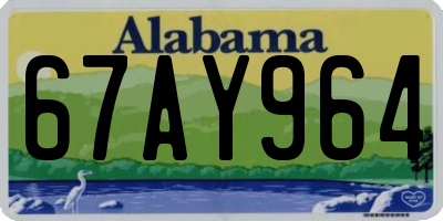 AL license plate 67AY964