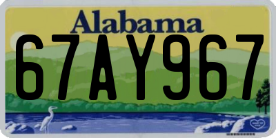 AL license plate 67AY967