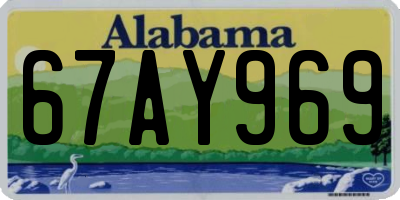 AL license plate 67AY969