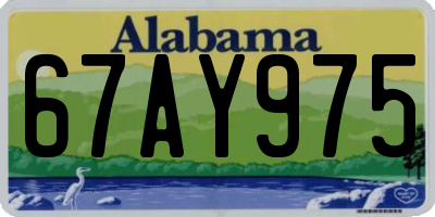 AL license plate 67AY975