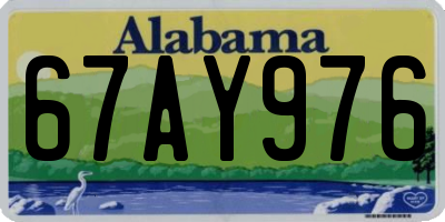 AL license plate 67AY976
