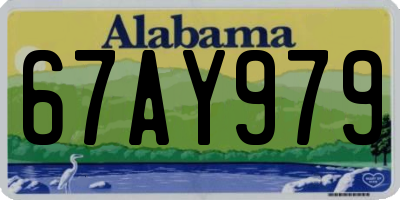 AL license plate 67AY979