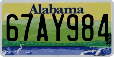 AL license plate 67AY984