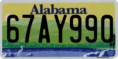 AL license plate 67AY990