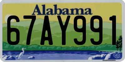 AL license plate 67AY991
