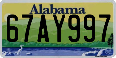 AL license plate 67AY997