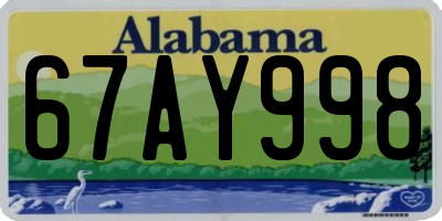 AL license plate 67AY998