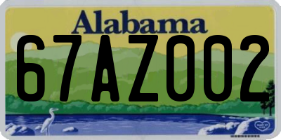AL license plate 67AZ002