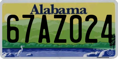 AL license plate 67AZ024