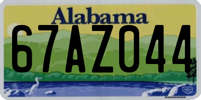 AL license plate 67AZ044
