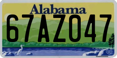 AL license plate 67AZ047