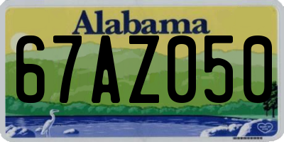 AL license plate 67AZ050
