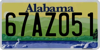 AL license plate 67AZ051