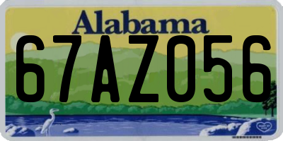 AL license plate 67AZ056