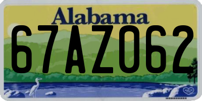 AL license plate 67AZ062