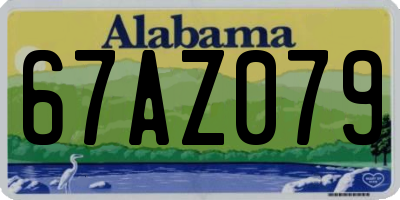 AL license plate 67AZ079