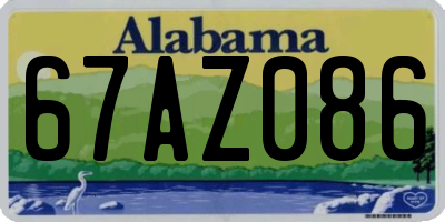 AL license plate 67AZ086