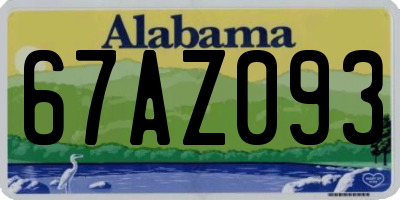 AL license plate 67AZ093