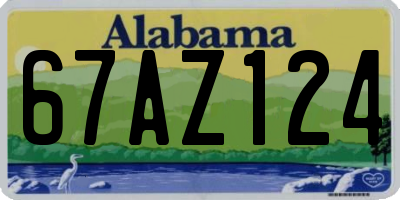 AL license plate 67AZ124