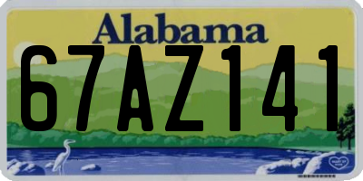 AL license plate 67AZ141