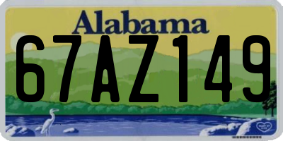 AL license plate 67AZ149