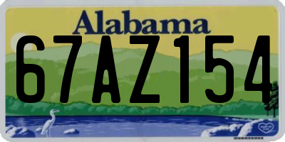 AL license plate 67AZ154