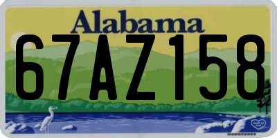 AL license plate 67AZ158