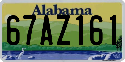 AL license plate 67AZ161