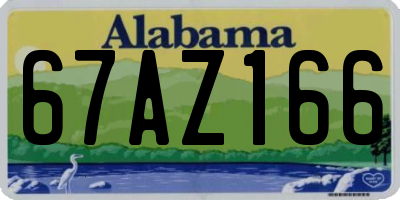 AL license plate 67AZ166
