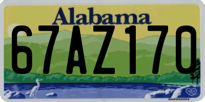 AL license plate 67AZ170