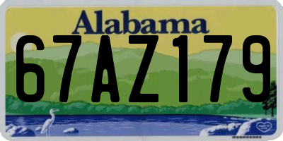 AL license plate 67AZ179