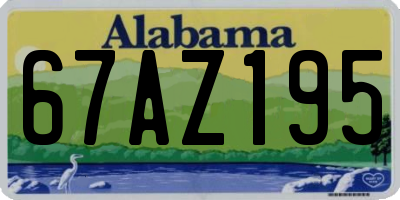 AL license plate 67AZ195