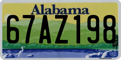 AL license plate 67AZ198