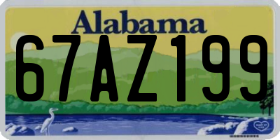 AL license plate 67AZ199