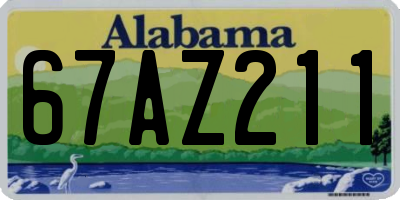 AL license plate 67AZ211