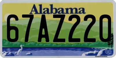 AL license plate 67AZ220