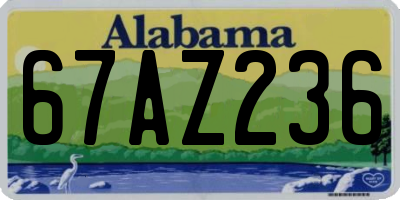 AL license plate 67AZ236