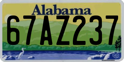 AL license plate 67AZ237